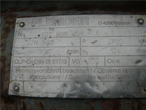 2 Units - Flender Double Reduction Gear Reducers, Type Szn 500)